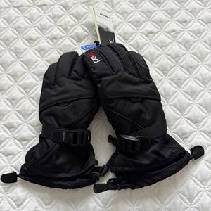 NWT Head Junior Ski Snow Winter Black Gloves Size L 10-14